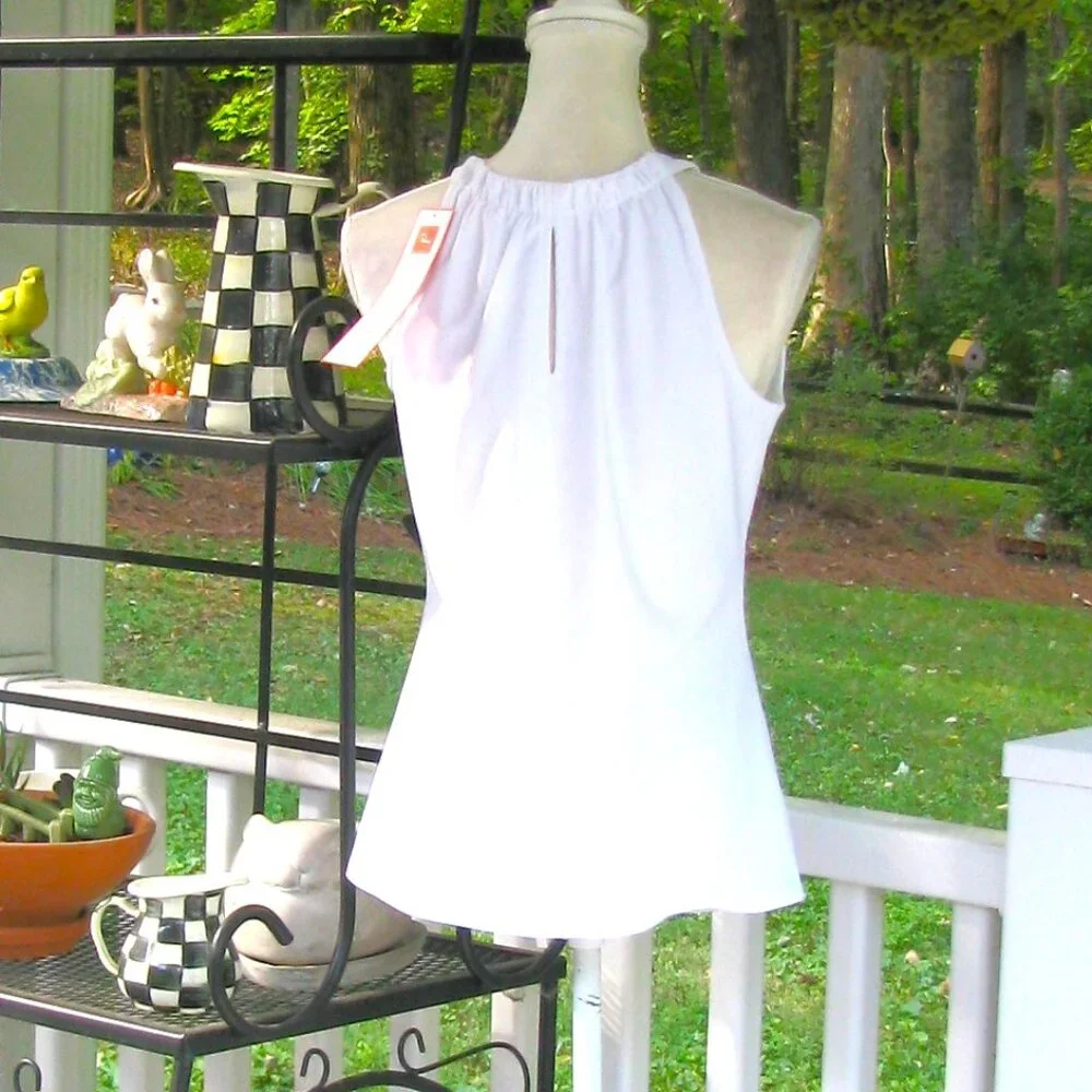 NWT Jude Connally Claire top shirt sleeveless pullover soft style Small luxury - Picture 6 of 7